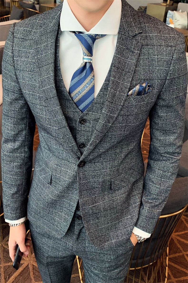 痞帅男装西服套装三件套礼服职业正装1012-W9033,男装西服套装,星座1012