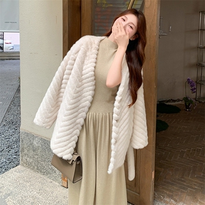新品 2025冬装防水貂皮毛一体2C116-6857-185-288图片