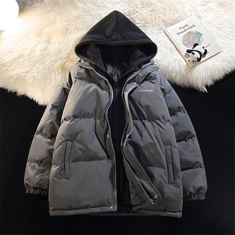 冬季加厚假两件棉衣男连帽潮流休闲棉服棉袄潮流A266-WT08-P65,男装棉衣,电商A266