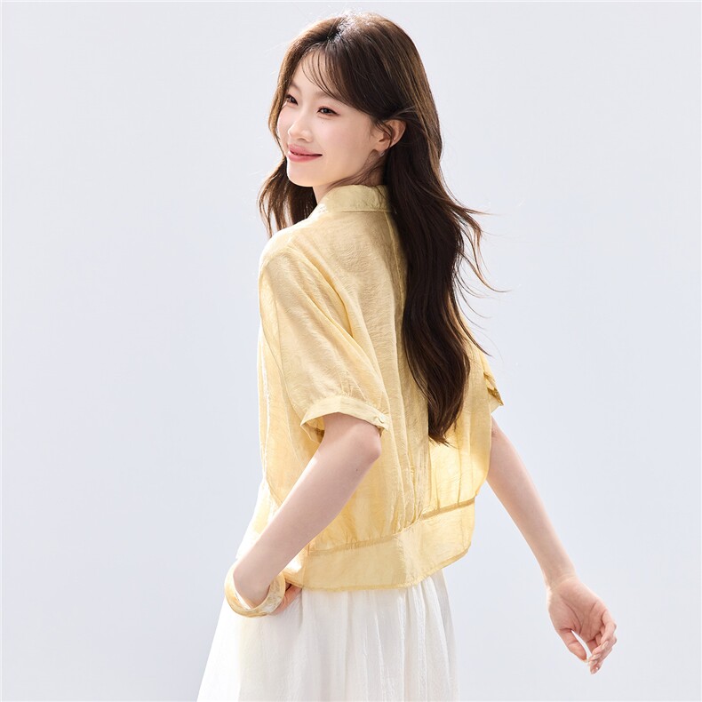 现货2026夏装新款透气亲肤舒适女士衬衣上衣,女装衬衫,木子恋