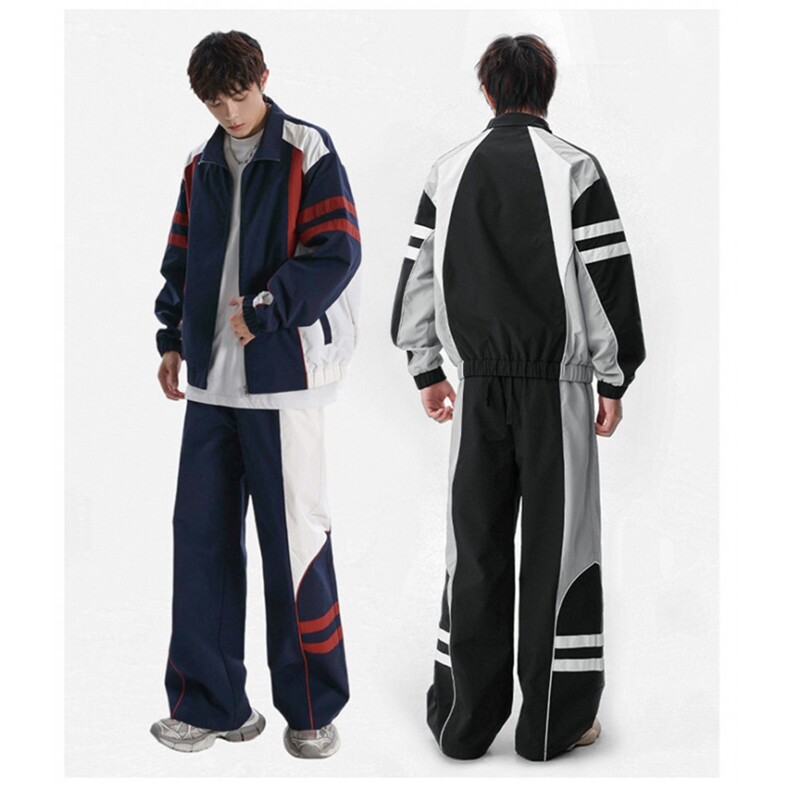 春秋季冲锋外套男款夹克男装中学生潮流拼接套装TZ0573-P118图片