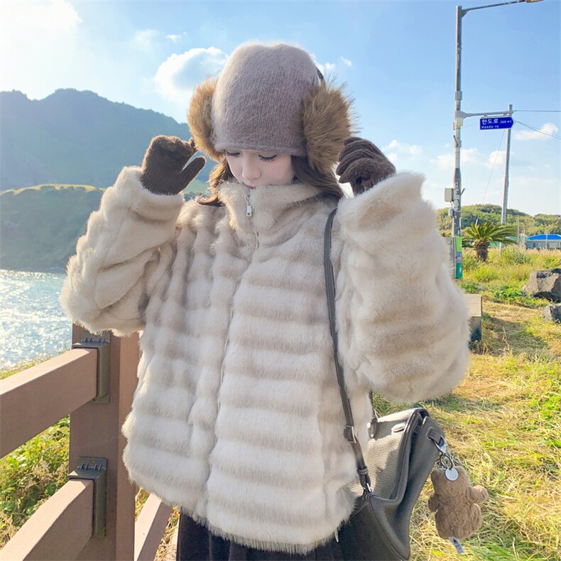 【新款】现货内里加棉水貂绒外套2C131-698-P205K298,女装短外套,2C131