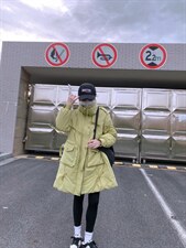 重工加厚立领长款羽绒服，女装羽绒服，驿谷