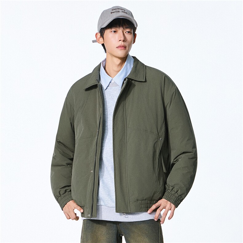 2025秋冬新款翻领工装夹克男户外登山服棉服,男装夹克,电商D215