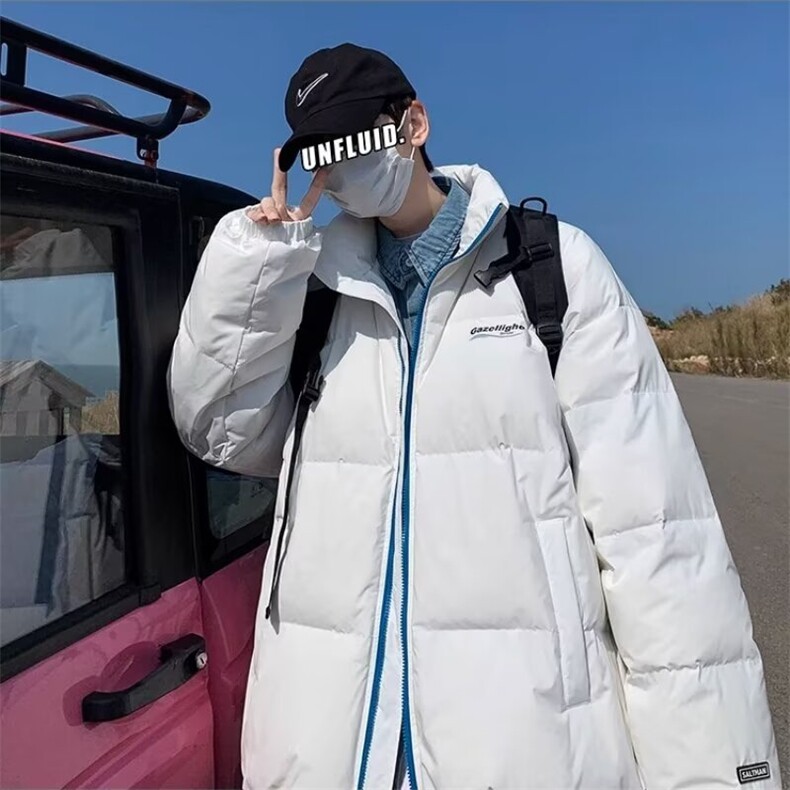 百搭简约风连帽棉服外套冬季新款ins学院风保暖面包服JKR3001,男装棉衣,星座516A