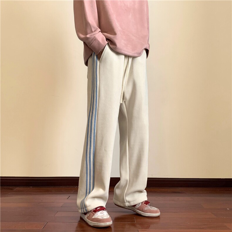欧棉绒加绒加厚三道杠贴标休闲裤M~5XLXZ604-KG50-P65控78,男装卫衣,星座604