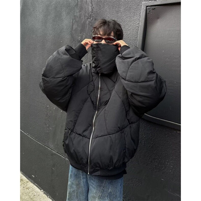 秋冬高街加厚立领防水压褶重磅cleanfit盔甲棉服棉衣MD265,男装棉衣,星座1116A-1（原606A）