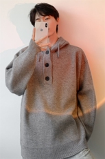 毛衣男秋冬新款港风宽松连帽针织毛衫MYA2-P65，男装针织衫/毛衣，星座214-3