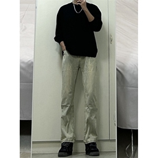 美式ins高街vibe重工艺水洗复古黄泥牛仔裤货号K2316P55，男装牛仔裤，电商A063