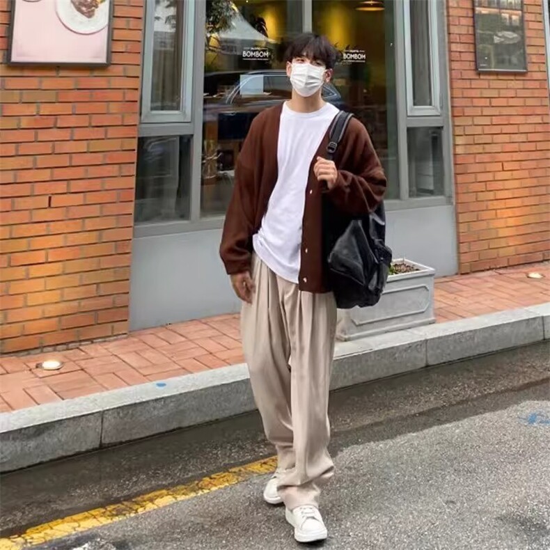 复古开衫男针织衫毛衣慵懒高级感新款休闲百搭外套MB058-P45,男装针织衫/毛衣,星座208-5