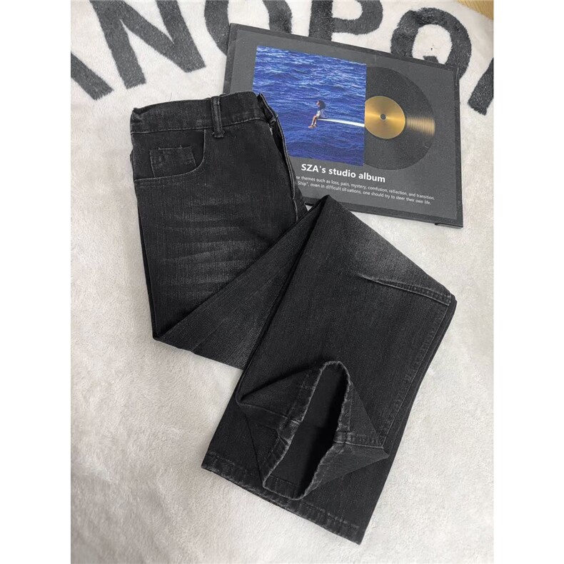 B221美式ins高街暗黑宽松直筒竹节纹工装牛仔裤LK26629-特P48控88,男装牛仔裤,电商B221