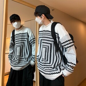 M80-P40几何图案毛衣图片