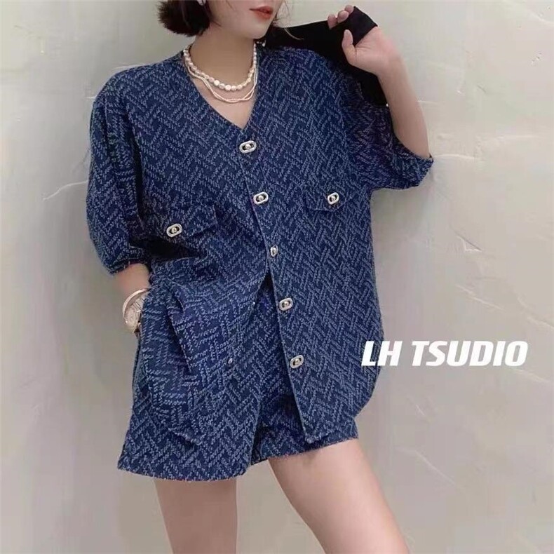 牛仔套装，女装职业装，爱丽伽