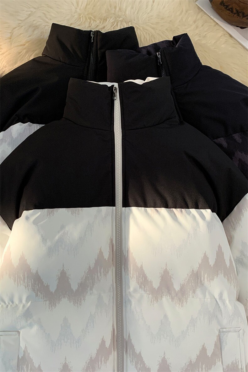 毛毯风秋冬2024新款立领加厚印花棉衣外套A436-5902-P98控价138,男装棉衣,电商A436