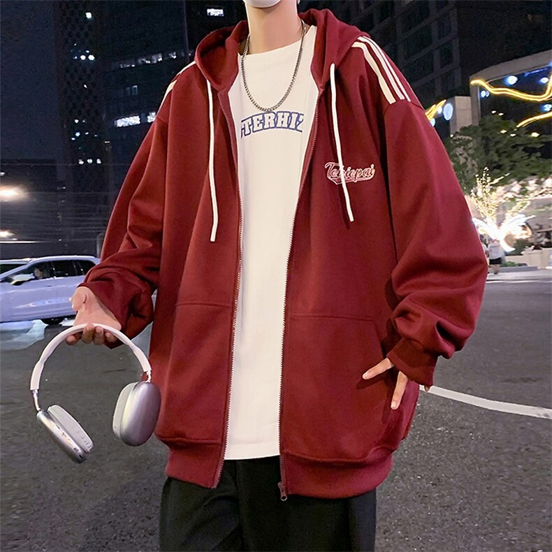 TZ028P60连帽卫衣秋冬新款外套oversize拉链开衫宽松休闲,女装短外套,星座304A-1