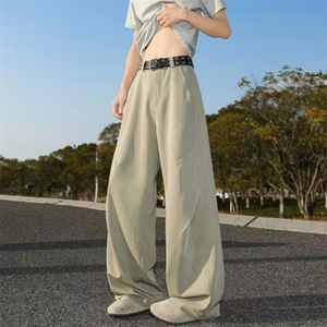 美式复古阔腿牛仔裤女2025新款显瘦高腰宽松直筒拖地长裤图片