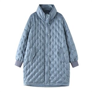冬装新款羽绒服女90白鸭绒宽松显瘦排扣保暖外套图片