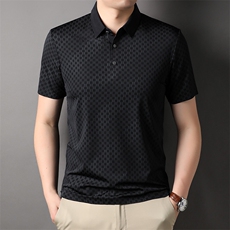 polo衫无痕短袖夏季潮牌2023新款半袖上衣宽松翻领t恤HP33905-P70，男装Polo衫，星座1105-3
