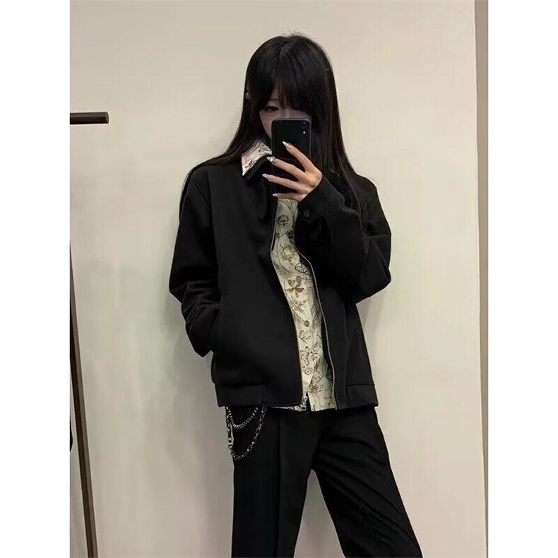韩系时尚假两件花衬衫夹克男女情侣翻领cleanfit休闲外套造型师,男装夹克,星座506A