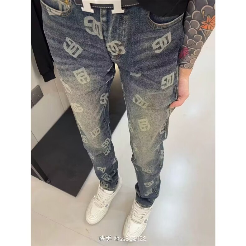 1506-1/KLA261/P55牛仔裤男宽松百搭直筒高档阔腿痞帅长裤潮牌,男装牛仔裤,星座1506-1