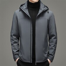 2023年新款羽绒服中年男士短款连帽羽绒冬季男装SNNYR86R012-P205，男装羽绒服，电商B212（原钱塘6029）