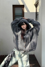 A2319TP75-网图秋冬新款美式复古麻花针织毛衣男女同款开衫外套，男装针织衫/毛衣，电商B241