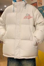 民宿风冬装个性字母印花休闲时尚连帽棉服A247-MY165特批95控158，男装棉衣，电商A247