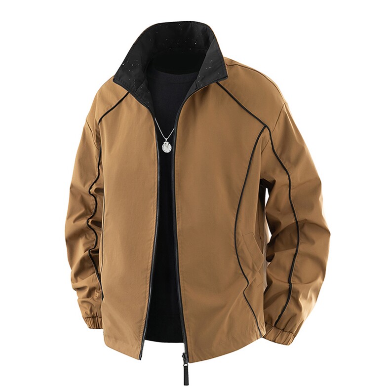 立领外套男士褂子2025新款秋季时尚高级感休闲夹克Q5566-P68，男装夹克，星座610（原A335）