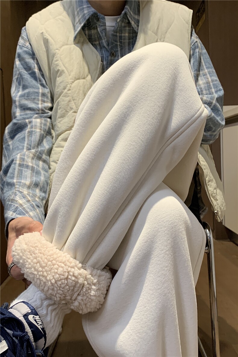 重磅华棉加绒加厚羊羔毛束脚卫裤大码M~5XLXZ604-K101-P60控78,男装休闲裤,星座604