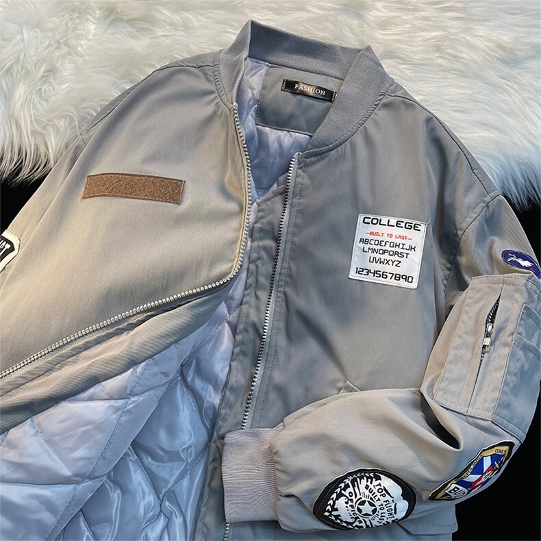 帅气飞行服夹克棉衣绣标工装夹克C301-P95，男装夹克，星座911-2(原星座613-2）