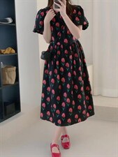 花朵连衣裙，女装连衣裙，欧妮卡蒂蔓