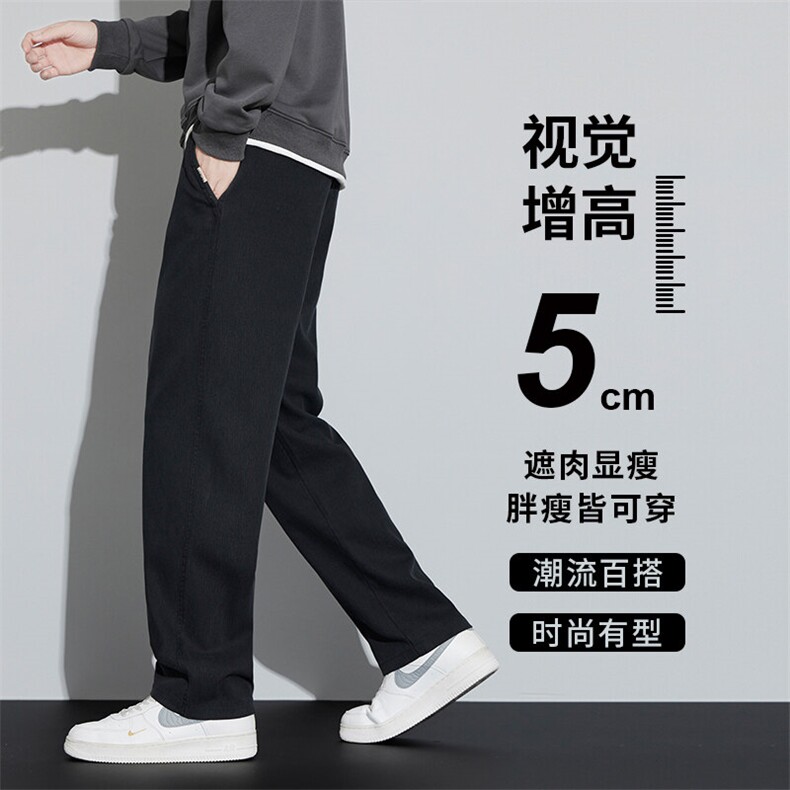 1095-P50秋冬天丝休闲裤男士新款莱赛尔直筒休闲裤宽松阔腿长裤子,男装休闲裤,星座224-3