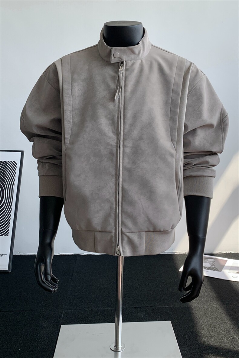 机动皮衣扎染防水立领皮夹克男士休闲皮外套A406JK2550P88,男装夹克,星座309（原A406）