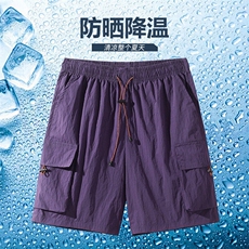 工装短裤男夏季新款潮宽松百搭时尚休闲运动五分裤，男装牛仔裤，星座1206（原A206）