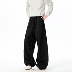 档口自拍无影墙卫裤秋冬重磅侧边拉条宽松弯刀裤WK040-P45，男装休闲裤，电商A466