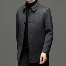 BEN8899钱塘2020-2中年男士冬季厚款商务休闲简约百搭夹克P240，男装毛呢大衣，钱塘207-2