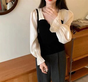 现货 春季新款 拼接上衣图片