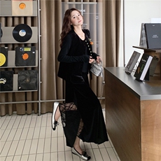 无袖马甲半身裙两件套女2025秋季新款洋气百搭休闲时尚坎肩套装，女装套装/套裙，2D148
