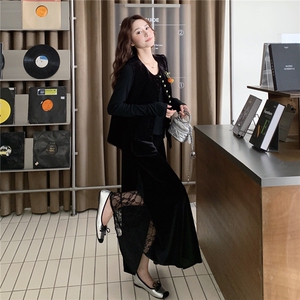 无袖马甲半身裙两件套女2025秋季新款洋气百搭休闲时尚坎肩套装图片