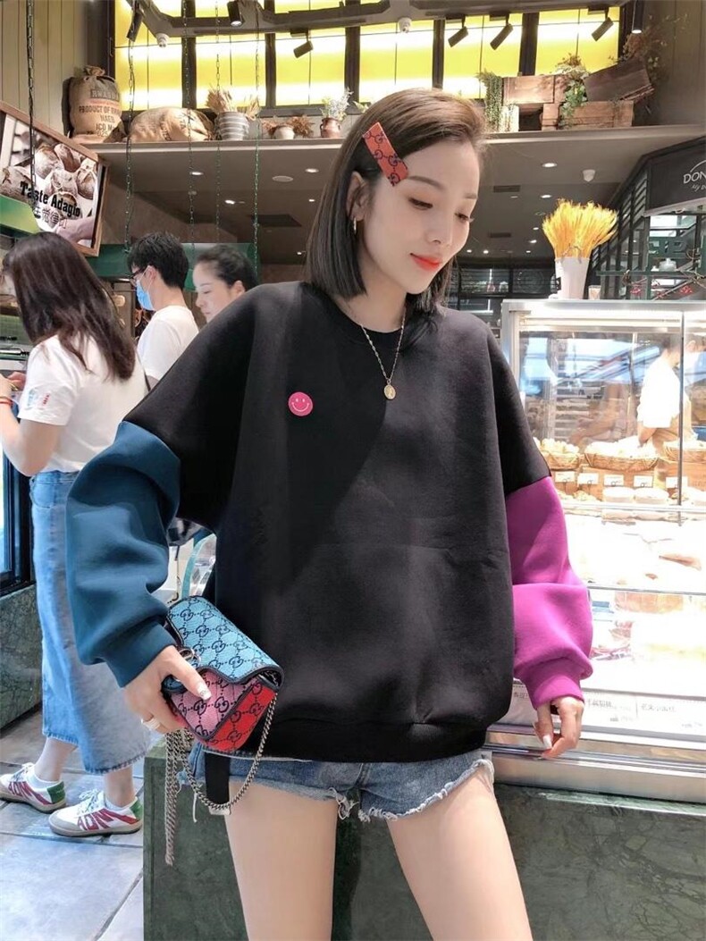 撞色卫衣，女装卫衣/绒衫，一杭