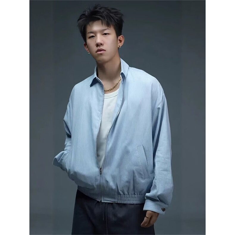时尚条纹双层内里夹克,男装夹克,星座410-6（原星座1304-1）