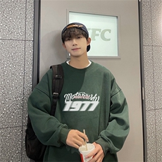 特P25控48秋冬新款男士圆领卫衣宽松休闲日常百搭上衣WQ2449，男装卫衣，电商B370