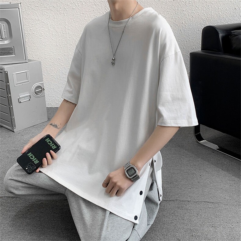 冰感230克棉M-8XL港风男士短袖宽松休闲T恤潮XZ109-T008-P42-控79,男装T恤,星座109