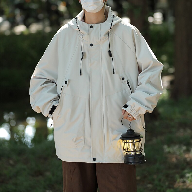 秋冬季上新冲锋衣大码桔色潮酷宽松工装风男夹克外套-JK02-P78,男装夹克,星座716-1