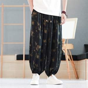 新中式夏末初秋冰丝休闲裤凉凉裤子大码男K315-P70控98图片