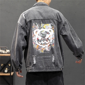 2025秋季新款男士百搭牛仔夹克破洞大码休闲外套JK772-P70，男装夹克，星座1103-1