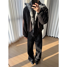型男boxy夹克版型美潮毛领座山雕棉服W1808/特P95，男装夹克，电商B350