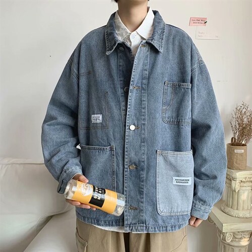 牛仔夹克男韩版潮流宽松百搭外套ins港风休闲秋季上衣服JK933-P60，男装夹克，星座1008-1