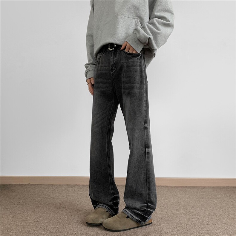 C315-G3010秋冬现货美潮高品质重水洗微喇牛仔裤地毯(P70X98)3,男装牛仔裤,电商C315