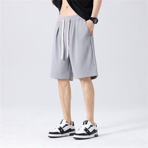夏季新品休闲短裤男薄款纯色直筒中裤五分裤男 2385/P32 M-8XL图片